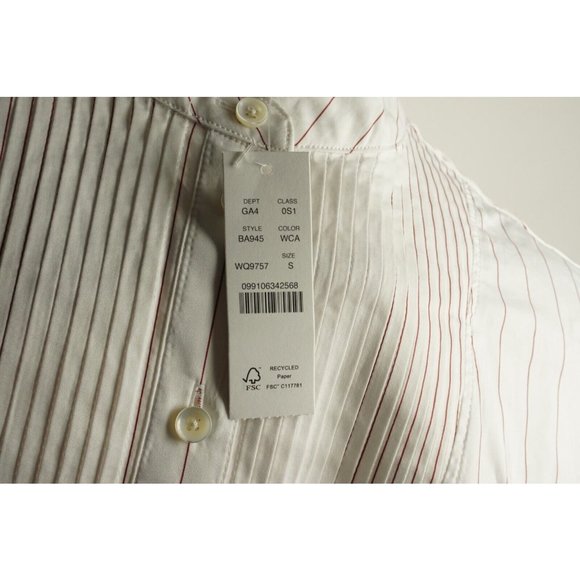 New Thomas Mason x J.Crew Tunic Shirt Dress Women's Size S White & Red Stripe - Picture 5 of 9
